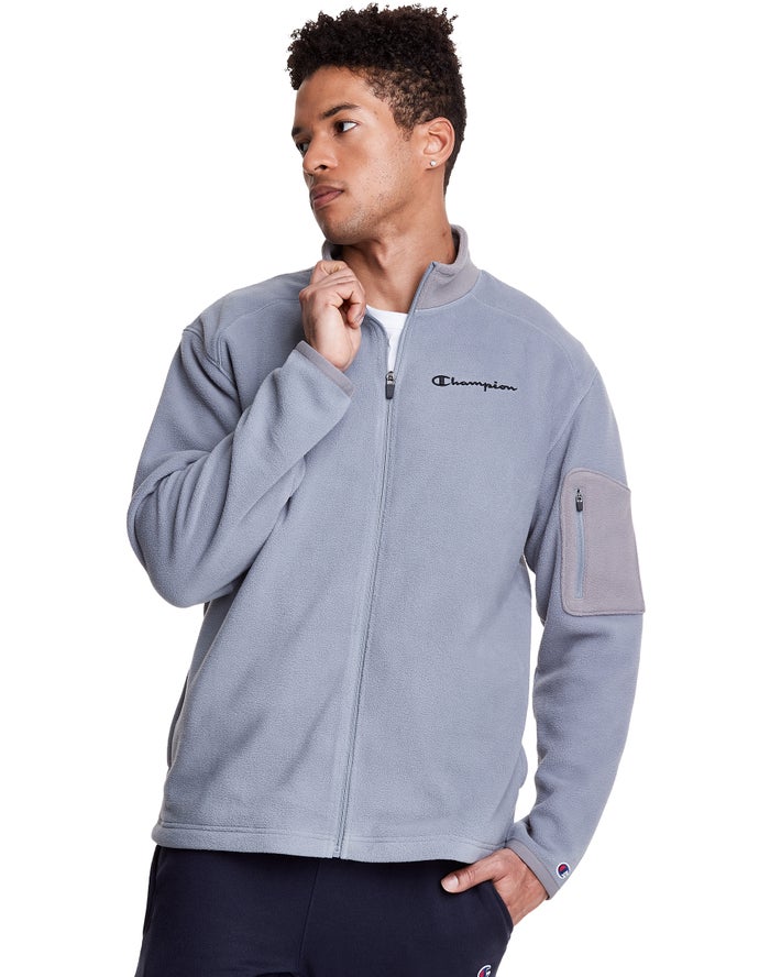 Champion Polar Fleece Full Zip - Miesten Sininen Takki - Suomi 0931582-ZQ